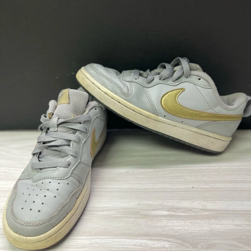 Nike Court Borough Low 2 Gray Sneakers Shoes BQ5448-013 Youth Kids 4Y 2021